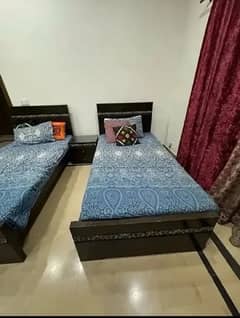 2 Single Beds (No mattress)