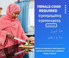 Female Cook Required 8 Hours