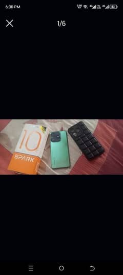 Tecno spark 10c with box without charger