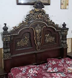 King size bed two sides tables and dressing