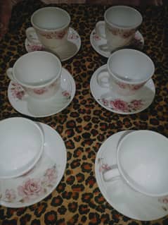 Tea set 6 cup 6 pirch