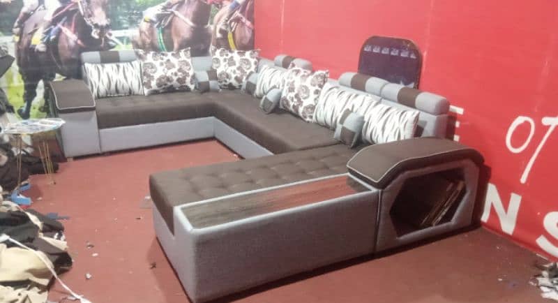 U shape 10 seat sofa set 4