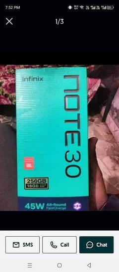 infinix note 30 complete box