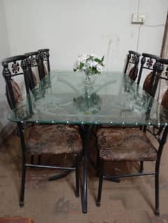 glass top dinning table