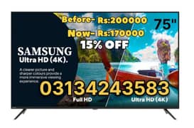 LED 75" Samsung 4K QLED 15% OFF