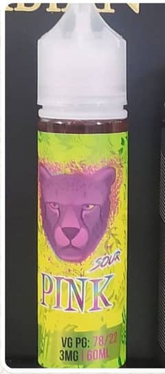 vape flavour pink sour 3mg/60ml