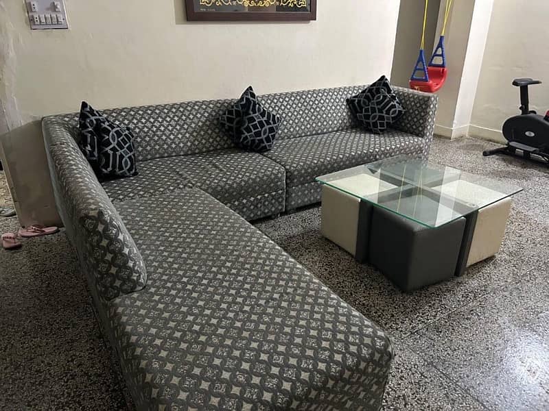 7 Seater L Shaped Sofa Set 1