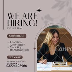 staff required in. HR Male And Female