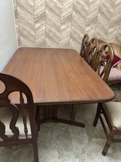 Dining Table with 6 Seats - Pure Wood