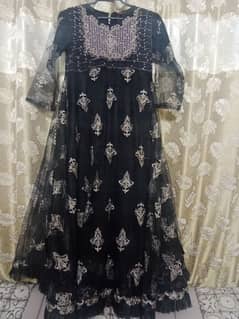 Net Embroidery Frock 3 pc