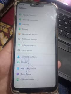 Oppo a3s . original but front glass crack no panel