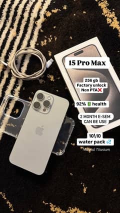 15 Pro Max FU 256 Gb natural Titanium