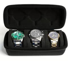 3 slots watch travel case