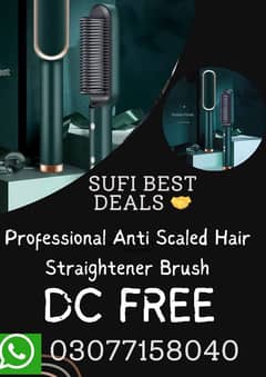 *Professional Anti Scaled Hair Straightener Brush