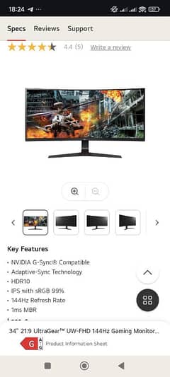 lg ultra gear 34 gl750 model 144hz gaming monitor