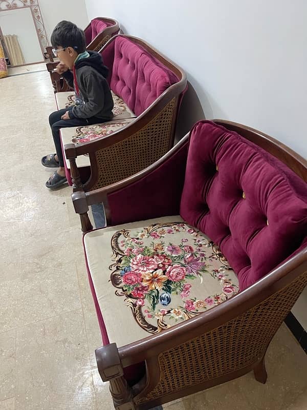 pure sheesham. chinoti cane/rattan set 0