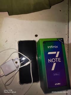 Infinix note 7 6.128gb with box and charger only glass change