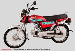 Honda CD. 70 2022 model is for sale my Full and Final demand is 140