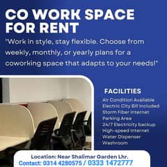 CoWorking Spaces and Shared Offices Fully Furnished and Affordable