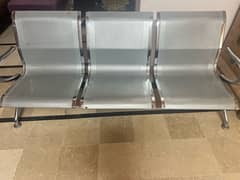 (2) Three Seater steel benches.