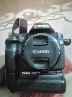 Canon 40D with 50mm f-1.8 with battery grip