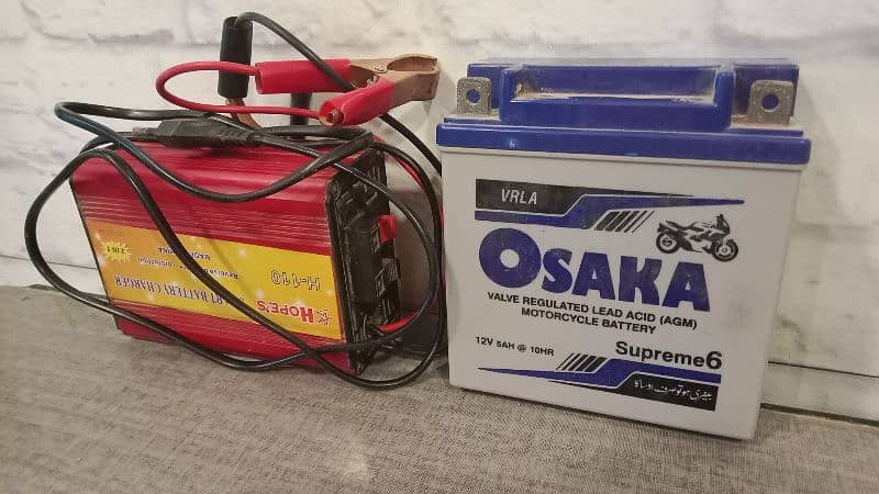 12v osaka battery+charger 0