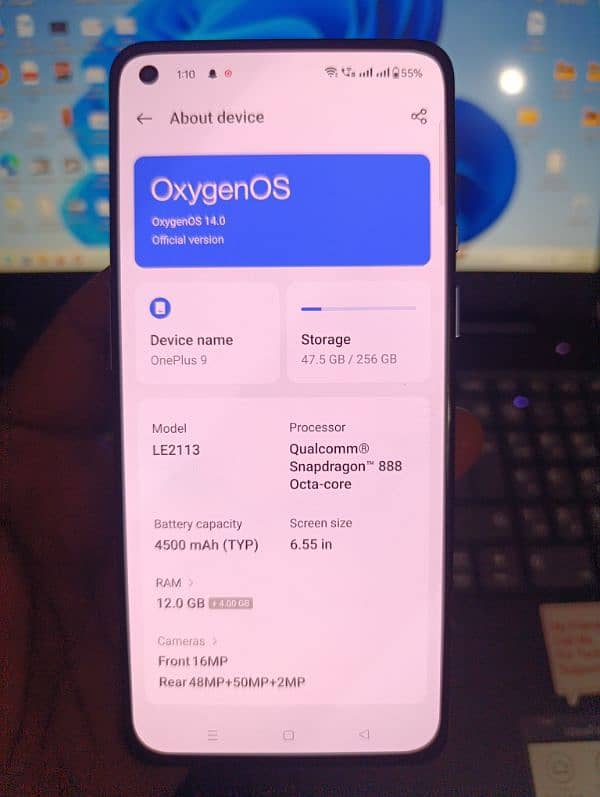 ONEPLUS 9 DUAL SIM 12/256 5