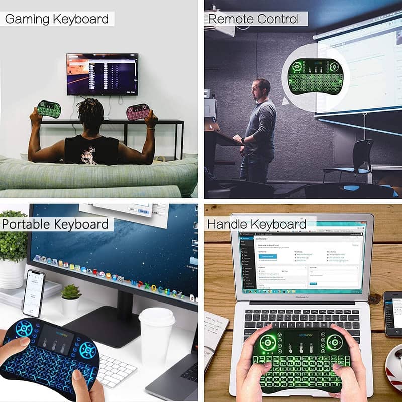 Mini Wireless Keyboard with RGB Backlit, 2.4GHz Wireless Mini Keyboard 3
