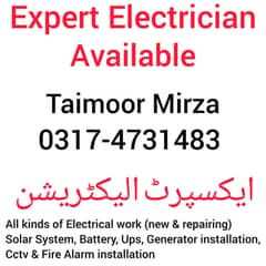 Electrician Available 24/7 service 03432097595