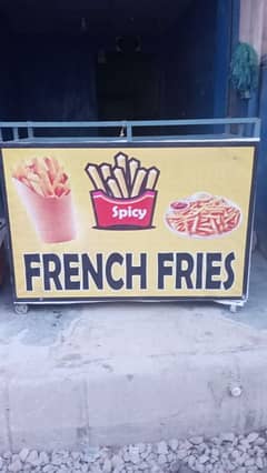 french fries counter with saman