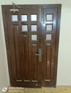 yellow pine solid wooden door