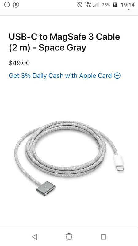 magsafe 3 space gray for MacBook pro 3