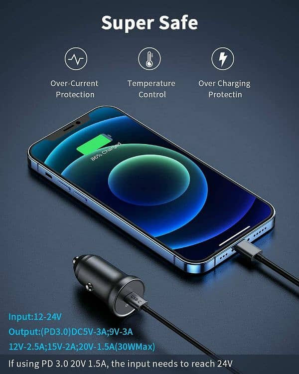 Qgeem PD 30w car charger 5