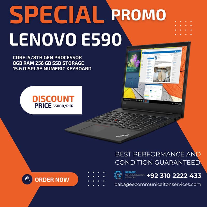 lenovo e 590 laptop for sale  core i5/8th gen processor 0