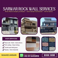 Rock wall graphy - Rockwall Stekoo - Auto Garafi - Outdoor Rock Wall