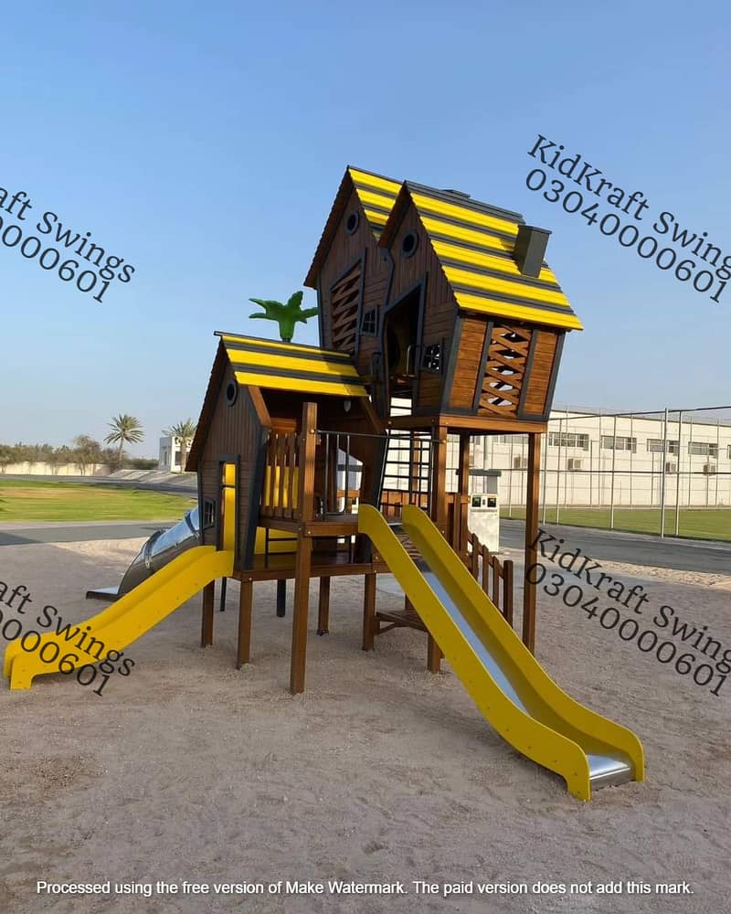 kids Slide/Swings/Kids rides/jhula/Spring rider/jungle gym/gazebo/bar 7