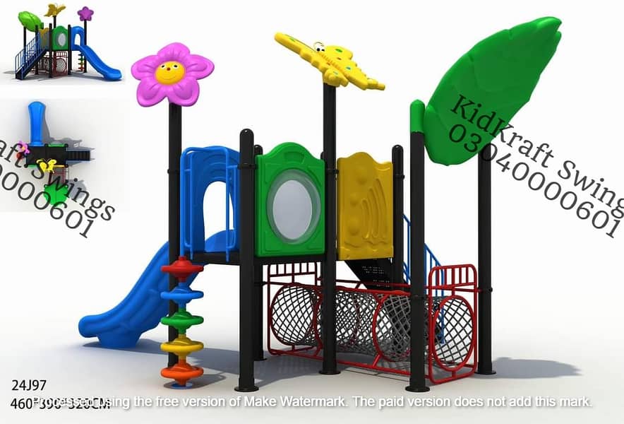 kids Slide/Swings/Kids rides/jhula/Spring rider/jungle gym/gazebo/bar 2