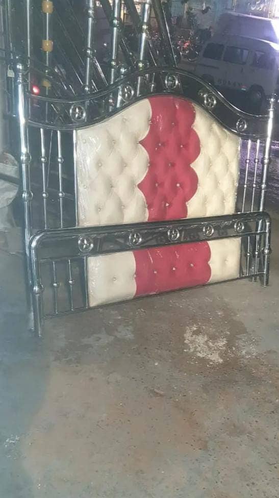 Iron bed - Iron Bed Dressing Side Table - Double bed - Bed Furniture 3