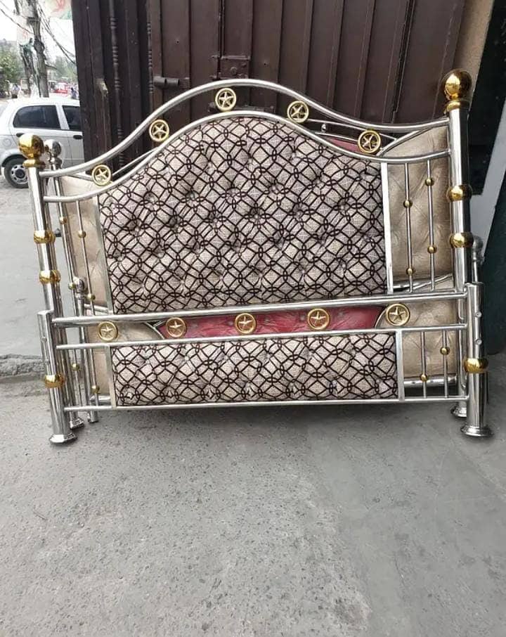 Iron bed - Iron Bed Dressing Side Table - Double bed - Bed Furniture 5