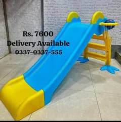 Kids Slide 3 step with strong Base, Kids Imported plastic slide