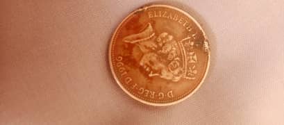 Rare coin 2 pence 1996 Elizabeth untied kingdom