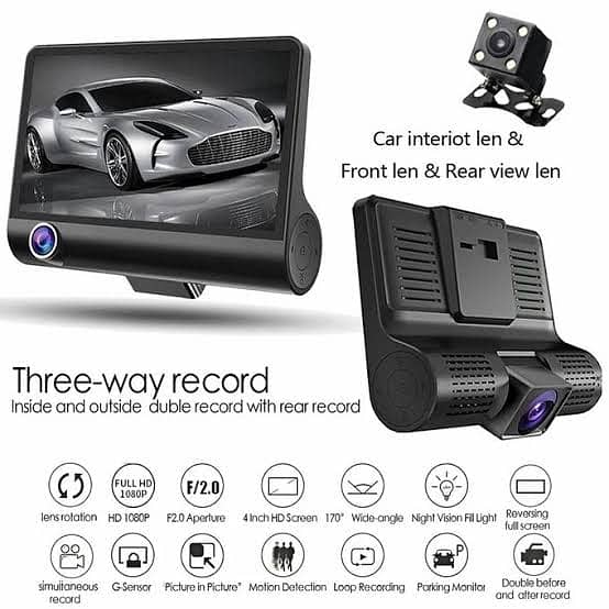 Car Accessories Car DVR Mirror Duell Camera  WDR Dash Cam 10