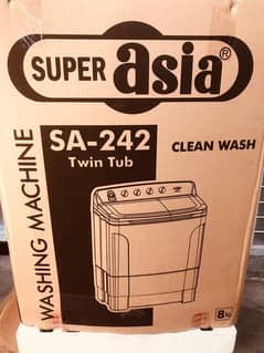 super Asia 8kg washing machine buy 4 days before new condition