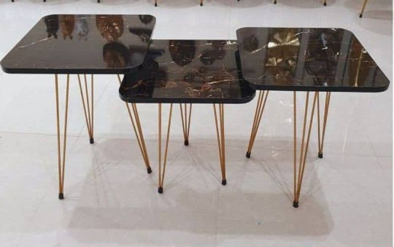 TABLE/NESTING COFFE TABLE/3 PIECE TABLE SET/MODREN COFFE TABLE 0