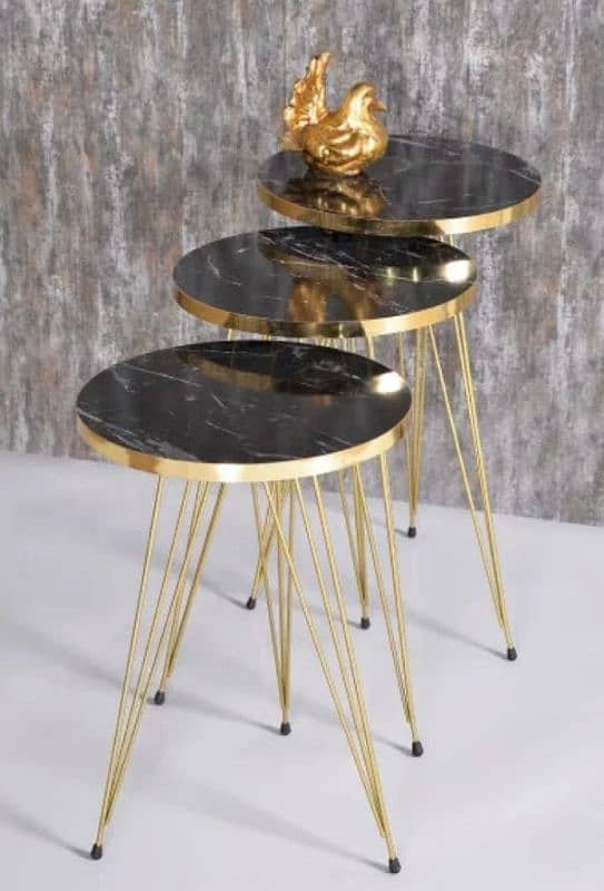 TABLE/NESTING COFFE TABLE/3 PIECE TABLE SET/MODREN COFFE TABLE 14