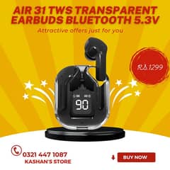 Air 31 Tws Transparent Earbuds Bluetooth