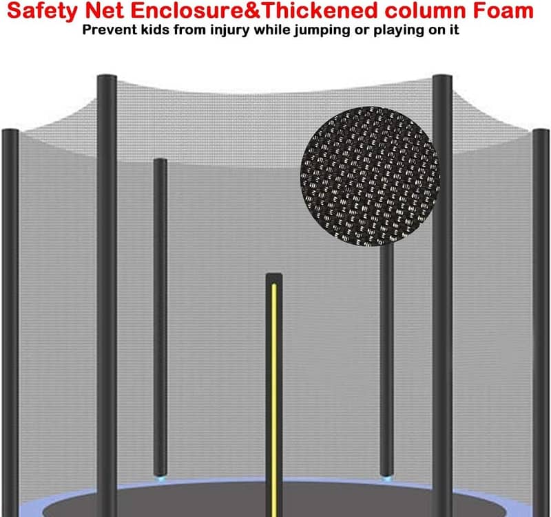 FIRST PLAY 6 Foot Trampoline/72 Inch Trampoline with Enclosure Net 1