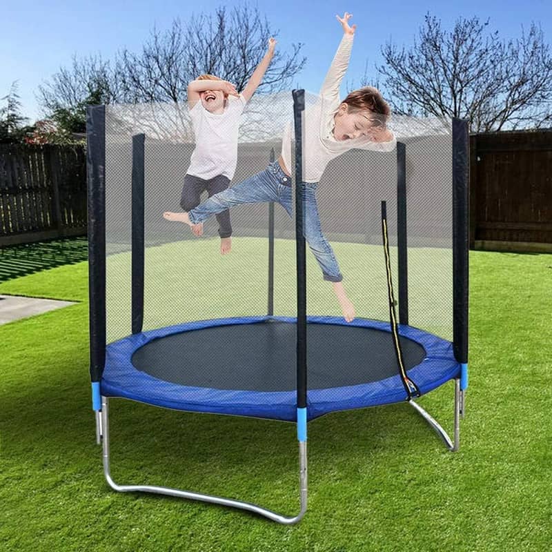 FIRST PLAY 6 Foot Trampoline/72 Inch Trampoline with Enclosure Net 3