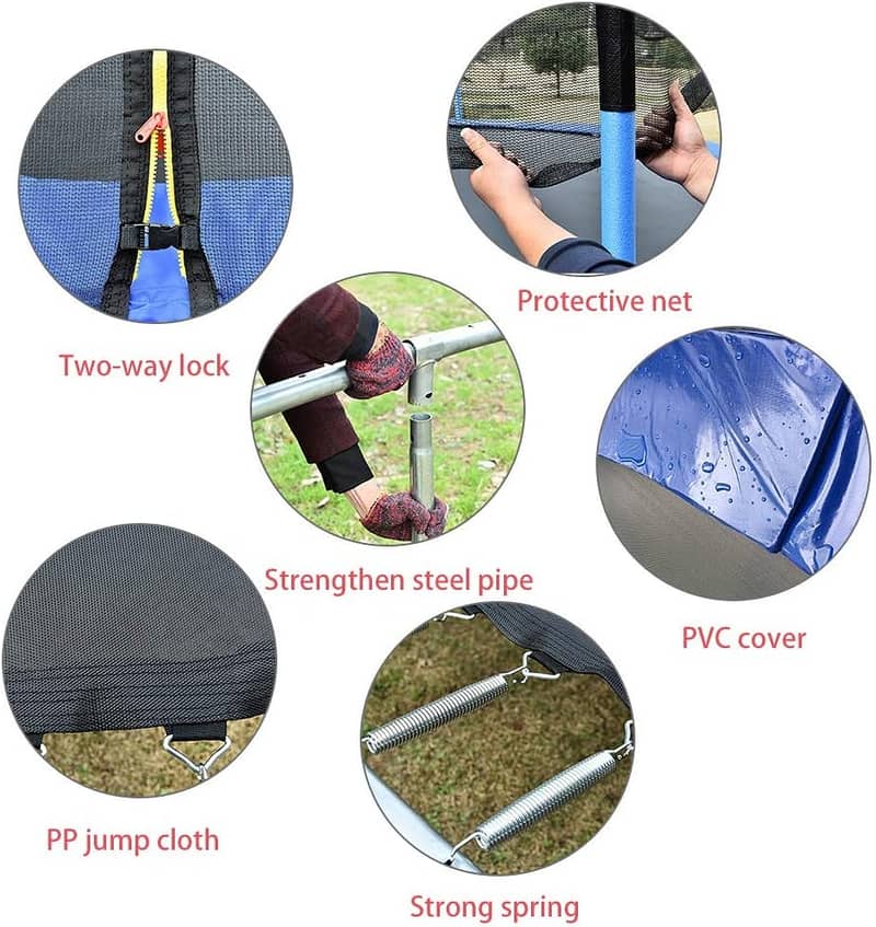 FIRST PLAY 6 Foot Trampoline/72 Inch Trampoline with Enclosure Net 5
