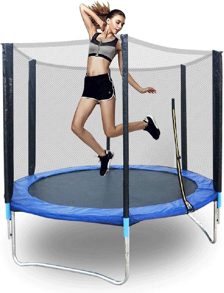FIRST PLAY 6 Foot Trampoline/72 Inch Trampoline with Enclosure Net 6